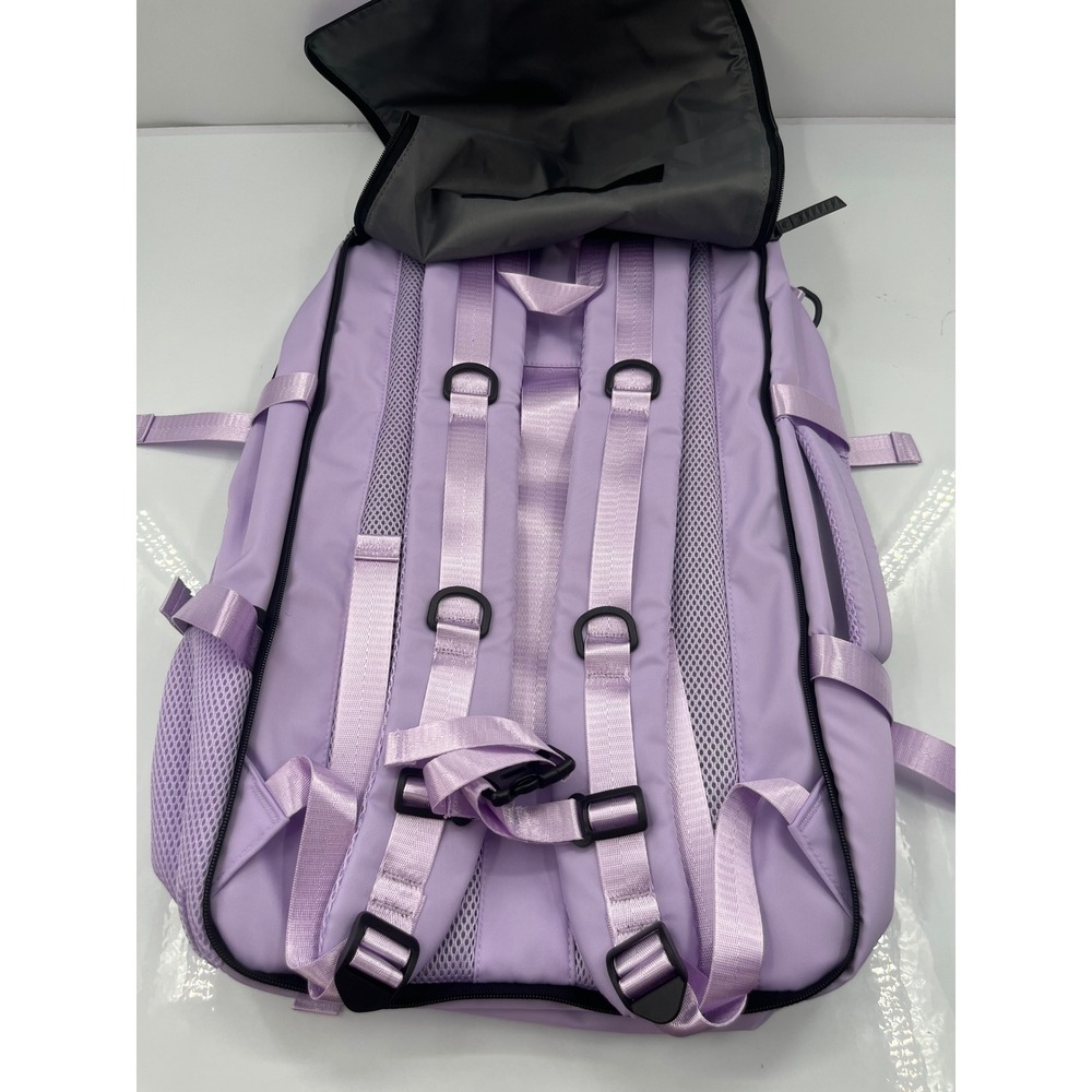 Lavender Purple Tactical Multi-Pocket Travel Backpack with Laptop Sleeve - Picture 2 of 4